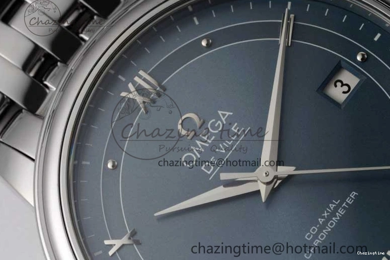 0228 De Ville SS DIWF 1:1 Best Edition Light Blue Dial SS Markers on SS Bracelet MIYOTA TopPick 7850